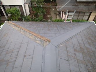 S様 台風 棟板金飛散 板金の剥がれ