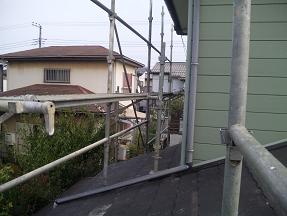 千葉県富津市Ｗ様邸　屋根塗装工事　足場組み立て　洗浄 (2).jpg