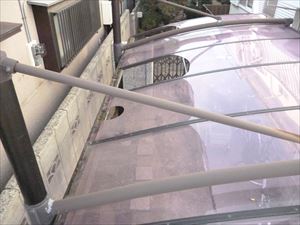 ポリカーボネート屋根張替え　カーポート屋根　鎌ケ谷市くぬぎ山 (1)_R.JPG