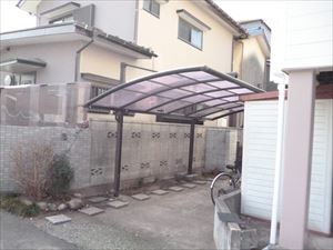 ポリカーボネート屋根張替え　カーポート屋根　鎌ケ谷市くぬぎ山 (3)_R.JPG