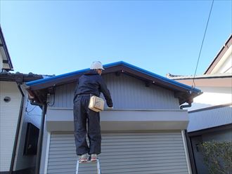 君津市　車庫の屋根葺き替え、木部塗装002_R.JPG