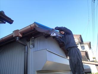 君津市　車庫の屋根葺き替え、木部塗装004_R.JPG