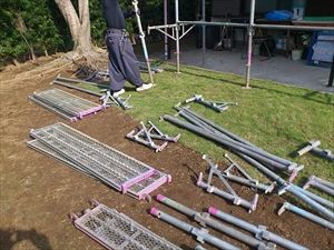 足場　材料準備.JPG