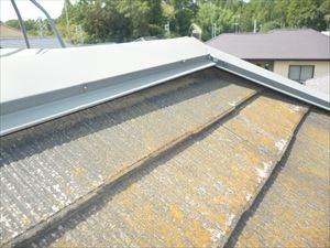棟板金が大きく剥がされていました。　強風被害　成田市寺台 (1)_R.JPG