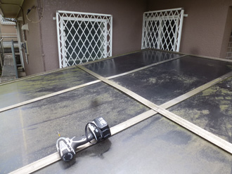 千葉市緑区　屋根塗装　外壁塗装　カラーシミュレーション　バルコニー防水　カーポートの屋根を撤去し、足場架設